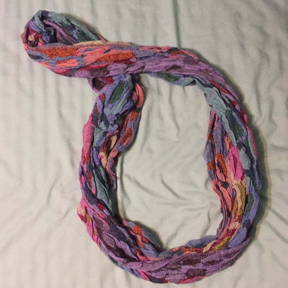 Multiple colored infinity scarf